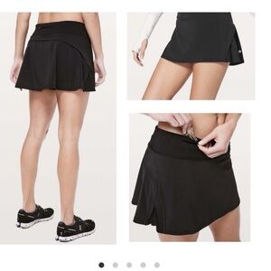 Lululemon Play Off The Pleats Black Women's Skirt